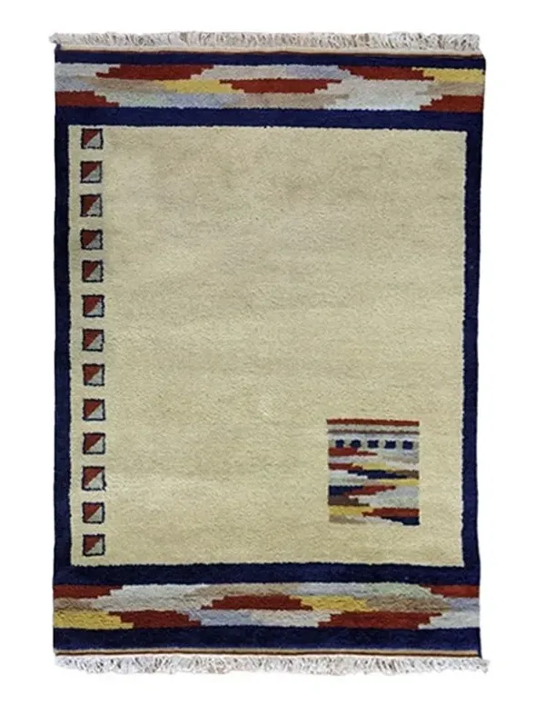 Χειροποίητο Μάλλινο Χαλί Nepal Μπεζ (122X179cm)
