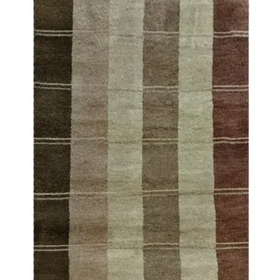 Χειροποίητο Μάλλινο Χαλί Nepal Μπεζ - Καφέ (122x184cm)