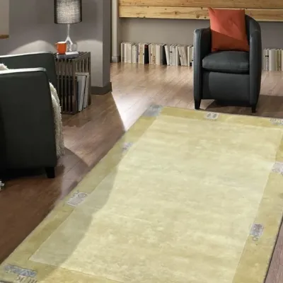 Χειροποίητο Μάλλινο Χαλί Nepal Μπεζ - Κρεμ (170x240cm)