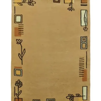 Χειροποίητο Μάλλινο Χαλί Nepal Πορτοκαλί (123x180cm)