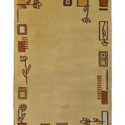 Χειροποίητο Μάλλινο Χαλί Nepal Πορτοκαλί (123x180cm)