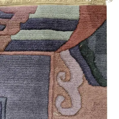 Χειροποίητο Μάλλινο Χαλί ”Nepal” Πράσινο Ροζ Μοβ (248x295cm)