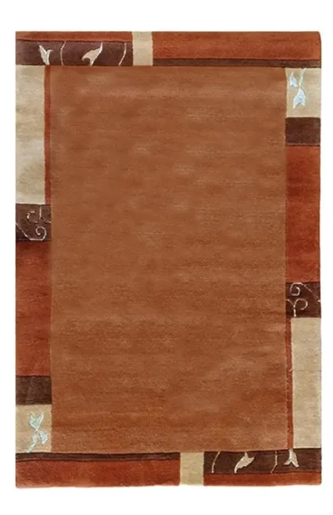 Χειροποίητο Μάλλινο Χαλί Nepal Πορτοκαλί (123x180cm)