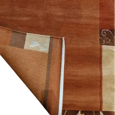 Χειροποίητο Μάλλινο Χαλί Nepal Πορτοκαλί (123x180cm)