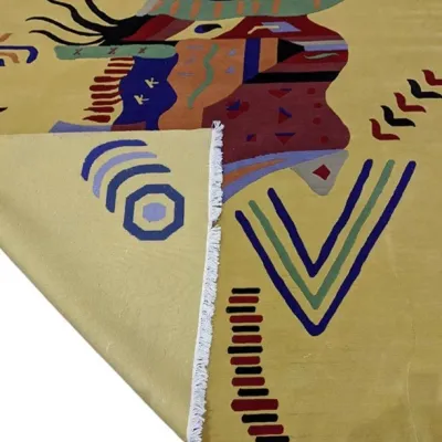 Χειροποίητο Μάλλινο Χαλί ”Hand Nepal” Κίτρινο (243x298cm)