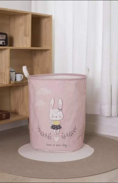 Καλάθι Απλύτων Ροζ Κουνελάκι