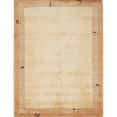 Χειροποίητο Μάλλινο Χαλί Μπεζ/Καφέ 170x240εκ.