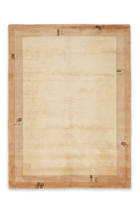 Χειροποίητο Μάλλινο Χαλί Μπεζ/Καφέ 170x240εκ.