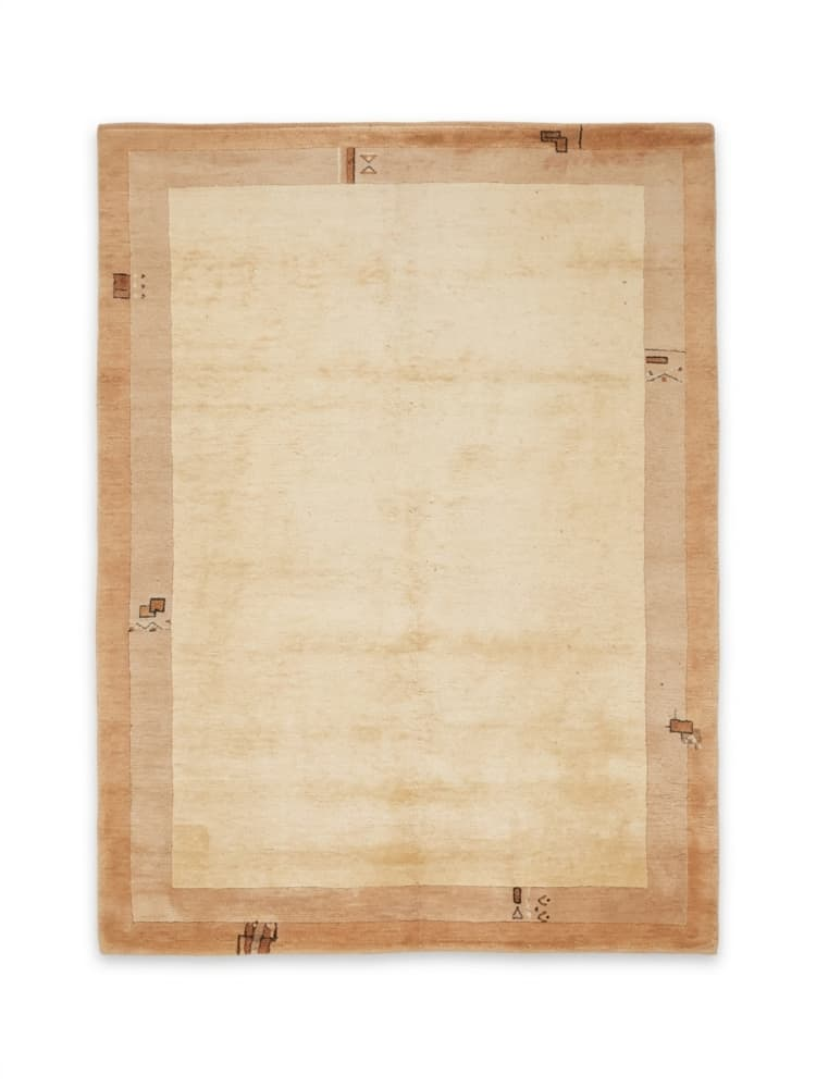 Χειροποίητο Μάλλινο Χαλί Μπεζ/Καφέ 170x240εκ.