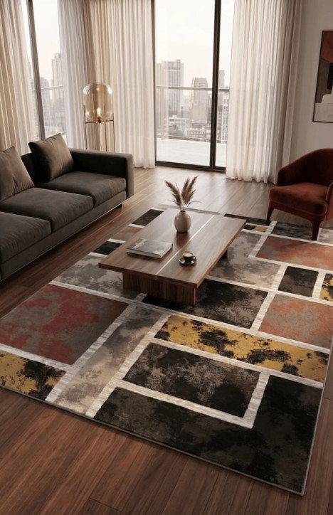 Μοντέρνο Γεωμετρικό Χαλί Bossan Carpet 160x230εκ.