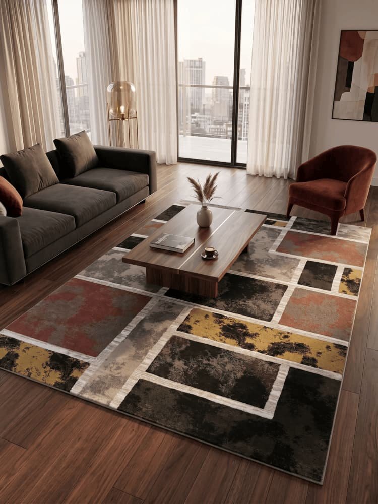 Μοντέρνο Γεωμετρικό Χαλί Bossan Carpet 160x230εκ.