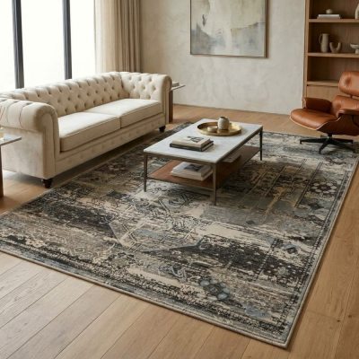 Χαλί Yasin Kaplan Jasmine Light Μπεζ / Βιζόν 160x230εκ.