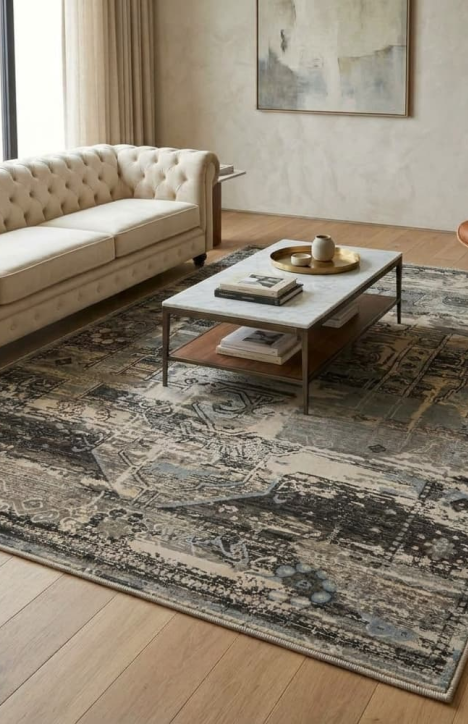 Χαλί Yasin Kaplan Jasmine Light Μπεζ / Βιζόν 160x230εκ.