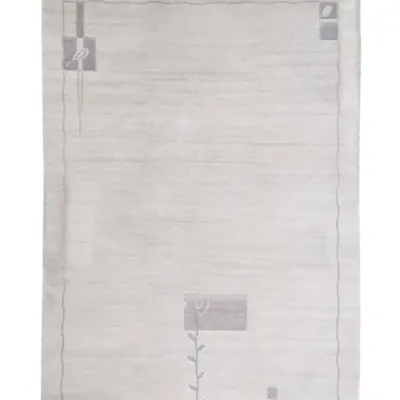 Χειροποίητο Μάλλινο Χαλί ”Indie” Εκρού (200x300cm)