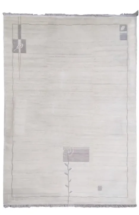 Χειροποίητο Μάλλινο Χαλί ”Indie” Εκρού (200x300cm)