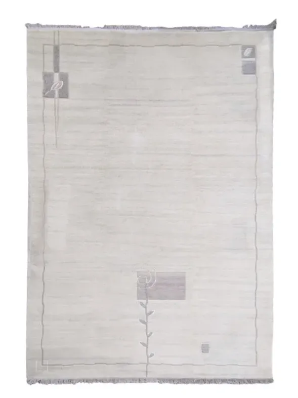 Χειροποίητο Μάλλινο Χαλί ”Indie” Εκρού (200x300cm)