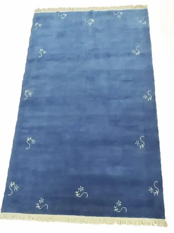 Χειροποίητο Μάλλινο Χαλί ”Nepal” Γαλάζιο (200x300cm)