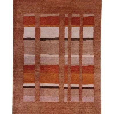 Χειροποίητο Μάλλινο Χαλί ”Nepal” Κόκκινο - Πορτοκαλί (200x250cm)