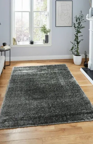 Χαλί Shaggy Μονόχρωμο Γκρι 160X220