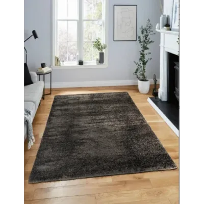 Χαλί Shaggy Μονόχρωμο Καφέ 160X220