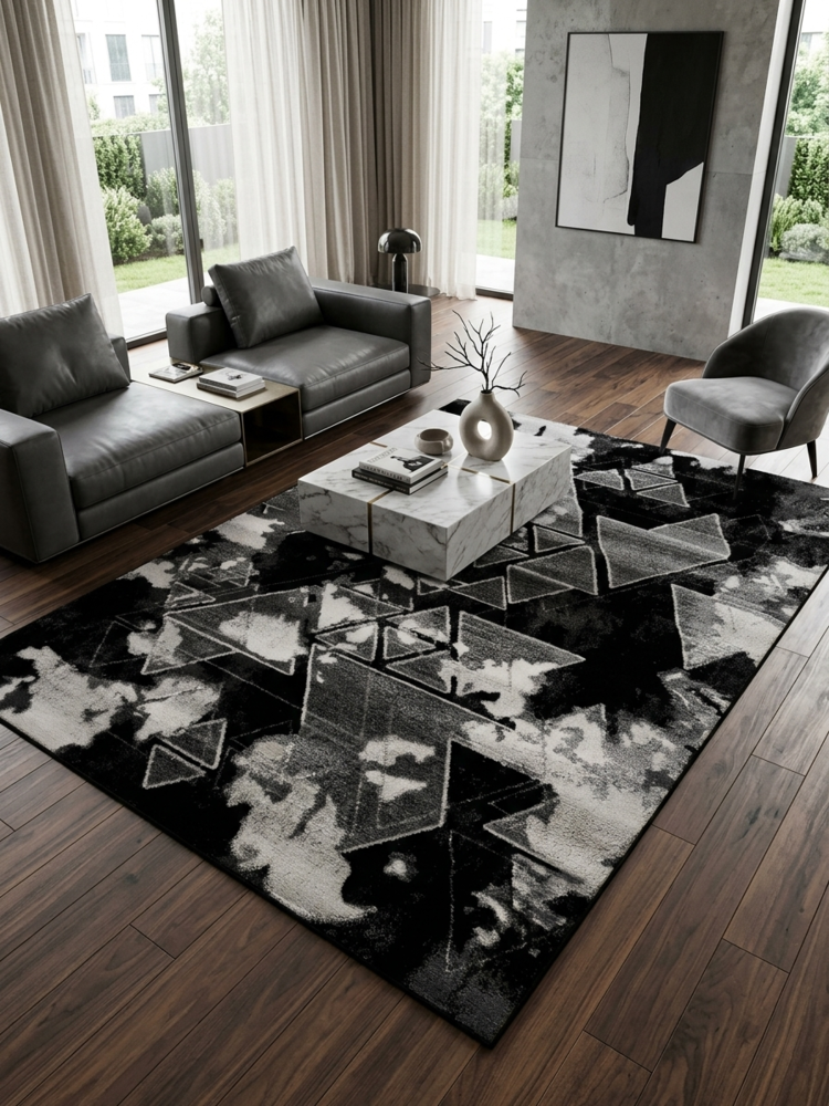 Μοντέρνο Χαλί Tamara Μαύρο - Γκρι 240x300cm