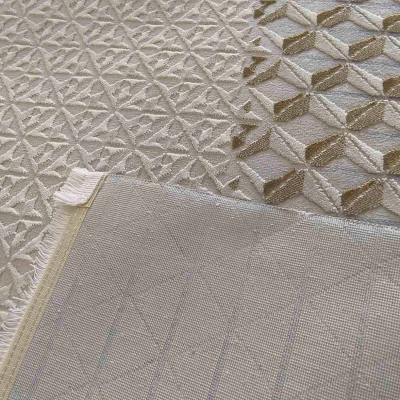 Ανάγλυφο Βαμβακερό Χαλί Sila Lux Ανοιχτό Βιζόν / Μπεζ 160x230εκ.