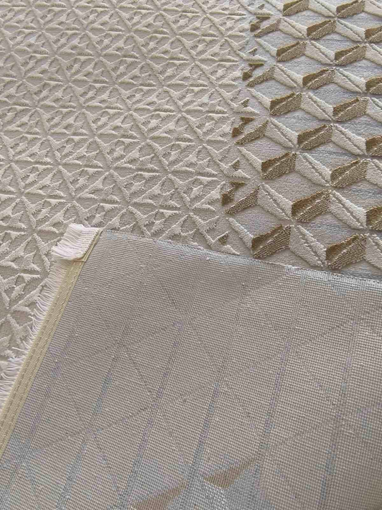 Ανάγλυφο Βαμβακερό Χαλί Sila Lux Ανοιχτό Βιζόν / Μπεζ 160x230εκ.