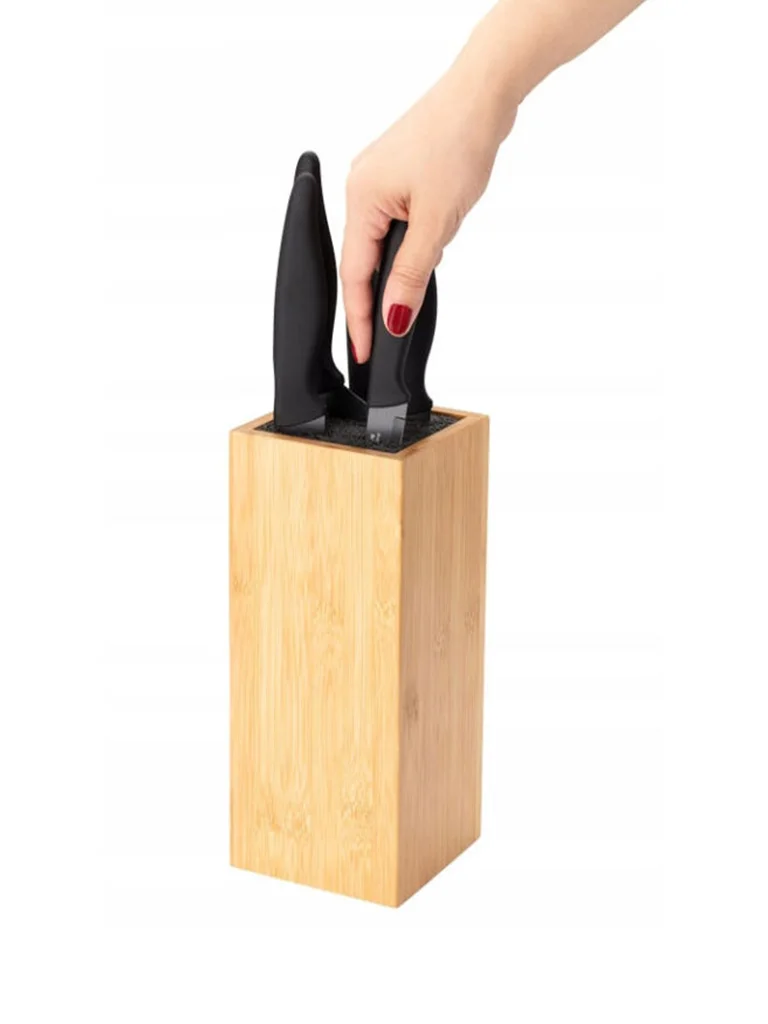 Σετ Μαχαίρια 6 τεμαχίων από Ανοξείδωτο Ατσάλι με Βάση από Μπαμπού