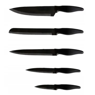 Σετ Μαχαίρια 6 τεμαχίων από Ανοξείδωτο Ατσάλι με Βάση από Μπαμπού