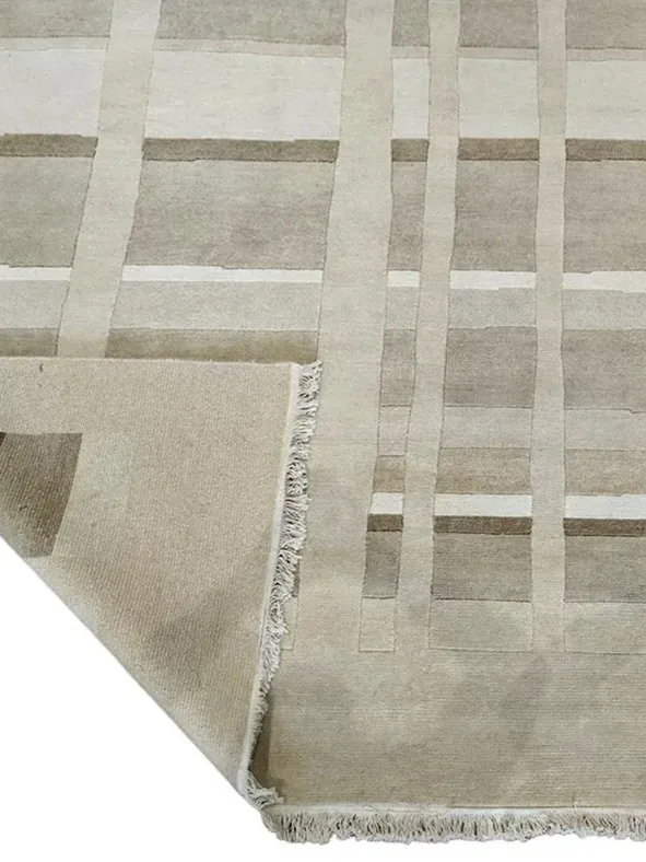 Χειροποίητο Μάλλινο Χαλί ”Nepal” Μπεζ (200x250cm)