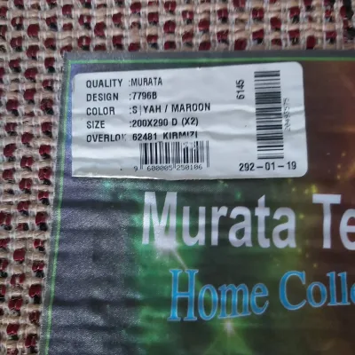 Μοντέρνο Shaggy Χαλί Murata Ανάγλυφο 3D (Κόκκινο - Μαύρο) 200x290cm