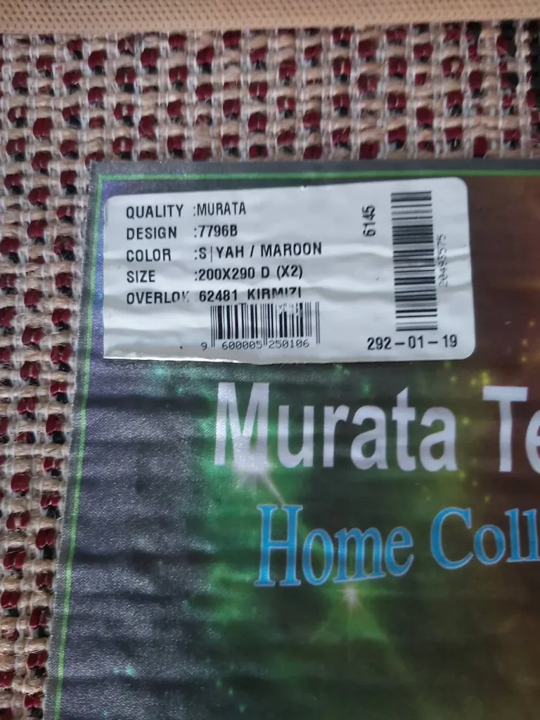 Μοντέρνο Shaggy Χαλί Murata Ανάγλυφο 3D (Κόκκινο - Μαύρο) 200x290cm
