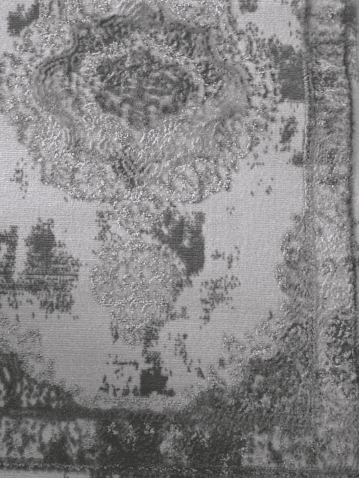Σετ Κρεβατοτάπετα Alya Carpet σε Ανοιχτό Γκρι με Ασημί Λεπτομέρειες Μεγάλο