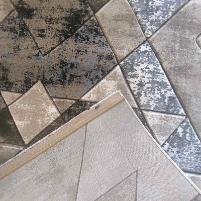 Χαλί Σαλονιού GEM Collection Kelvin Καφέ - Μπεζ 160x230εκ.